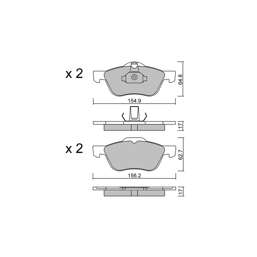 GT2i Club Front brake pads for NISSAN Primera Traveller (WP11) 2.5 172cv 1996-06-01-2002-01-01 - GT-PC5050 - 3666618586359