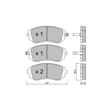 Plaquettes de frein GT2i Club Avant pour SUBARU Brz 2.0i 16V 2012-20 - Etriers de frein Tokico