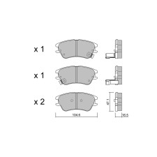 Plaquettes de frein GT2i Club Avant pour HYUNDAI Atos (MX)/ Amica/ Atoz 2.4 180cv 1997-01-01-2015-07-01