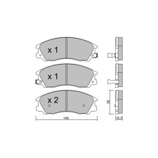 Pastiglie freno anteriori GT2i Club per HYUNDAI Terracan (HP) 3.5 i V6 4WD 200cv 2001-06-01-2006-12-01