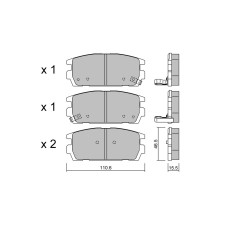 Remblokken GT2i Club Achter voor HYUNDAI Terracan (HP) 3.5 i V6 4WD 200pk 2001-06-01-2006-12-01 - GT-PC5230 - 3666618586434