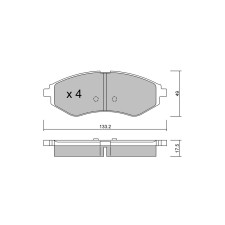 Pastiglie freno anteriori GT2i Club per DAEWOO Kalos Sedan (KLAS) 1.8 101cv 2002-11-01-2004-12-01