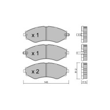 GT2i Club Avant remblokken voor DAEWOO Rezzo (U100) / Tacuma 2.0 131pk 2000-01-01- - GT-PC5250 - 3666618586458