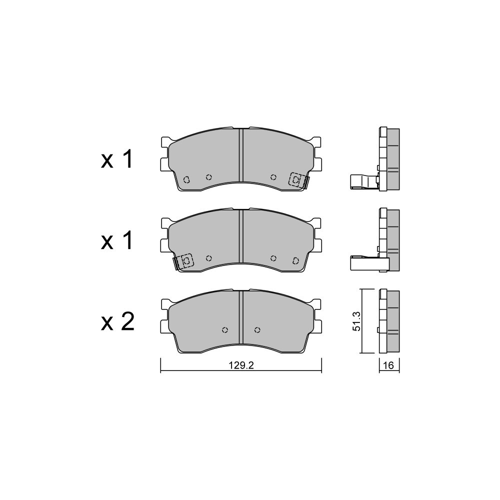 GT2i Club Front brake pads for KIA Shuma I (FB) / Sephia 2.0 CVVT 139cv 1996-09-01-2001-12-01 - GT-PC5280 - 3666618586472