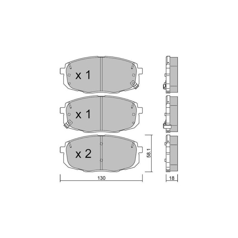 GT2i Club Voorremblokken voor HYUNDAI Creta I 2.0 4WD 150pk 2016-01-01-2021-01-01 - GT-PC5291 - 3666618586496
