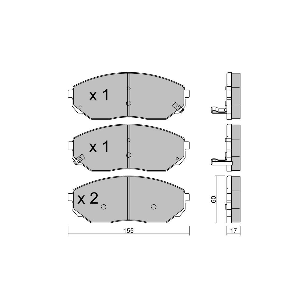 Plaquettes de frein GT2i Club Avant pour KIA Sorento I (JC) 3.8 4WD 267cv 2002-08-01- - GT-PC5310 - 3666618586519