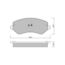 GT2i Club Avant remblokken voor JEEP Cherokee III (KJ)/ Liberty 3.7 4x4 214pk 2001-03-01-2008-01-01 - GT-PC5400 - 3666618586533