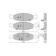GT2i Club Avant remblokken voor JEEP Grand Cherokee II (WJ, WG) 4.7 V8 4x4 223pk 1998-09-01-2005-09-01 - GT-PC5410 - 3666618586540