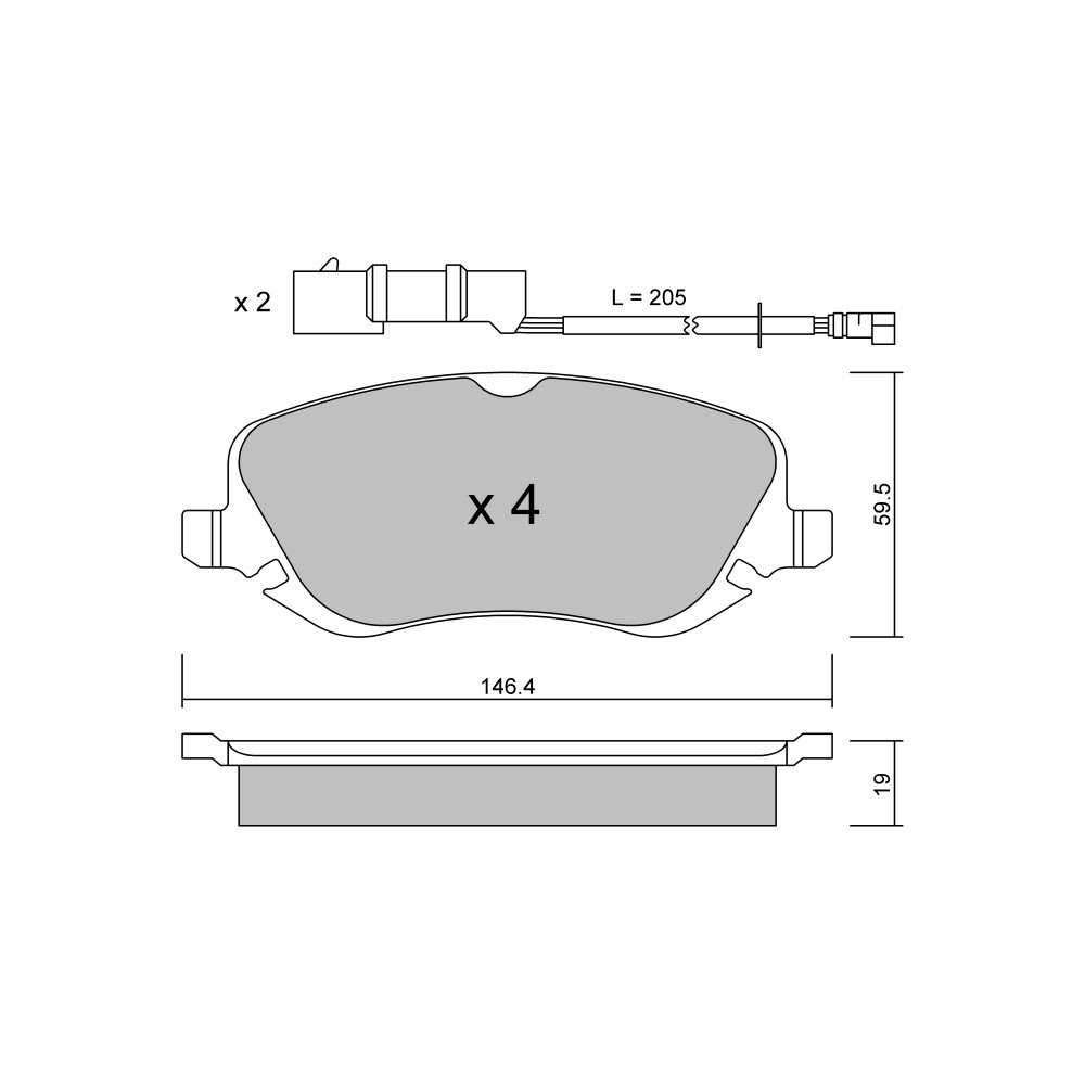 Plaquettes de frein GT2i Club Avant pour LANCIA Thesis (841_) 3.2 V6 230cv 2002-07-01-2009-07-01 - GT-PC5450 - 3666618586595