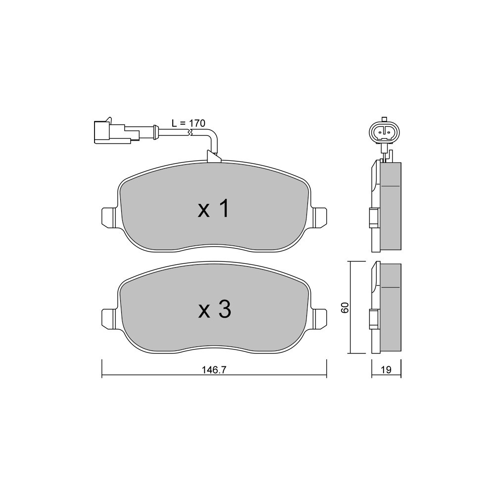 Plaquettes de frein GT2i Club Avant pour FIAT Croma II (194_) 2.0 HDi 109cv 2005-06-01-2011-12-01 - GT-PC5461 - 3666618586618
