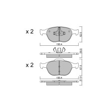 GT2i Club Avant remblokken voor FORD Fiesta 2.0i 16V ST150 2002-08 - Ate remklauwen - GT-PC5490 - 3666618586649