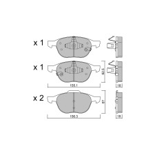 GT2i Club Avant remblokken voor FORD Focus III Electric 122pk 2010-07-01-2020-02-01 - GT-PC5502 - 3666618586663