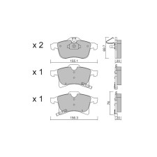 GT2i Club Avant remblokken voor OPEL Astra H 1.4i 16V, 1.6i 16V, 1.8i 16V, 2.0i 16V Turbo 04-10 - Ate remklauwen - GT-PC5550 - 3661768238110