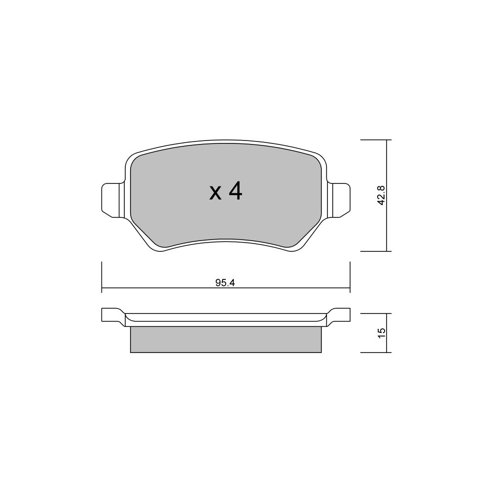 GT2i Club remblokken achter voor OPEL Astra H SW (A04) 2.0 Turbo (L48) 241 pk 2004-08-01-2014-05-01 - GT-PC5581 - 3666618586731