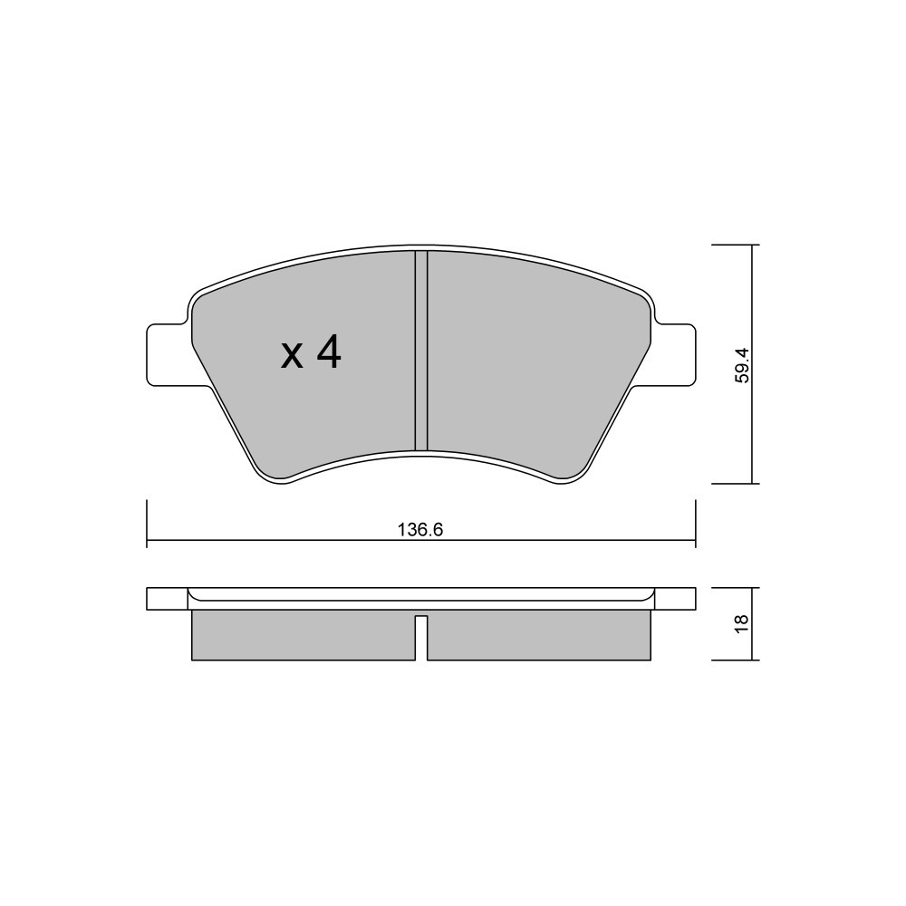 GT2i Club Avant remblokken voor RENAULT Grand Scenic II (JM0/1_) 2.0 164pk 2004-04-01- - GT-PC5600 - 3666618586762