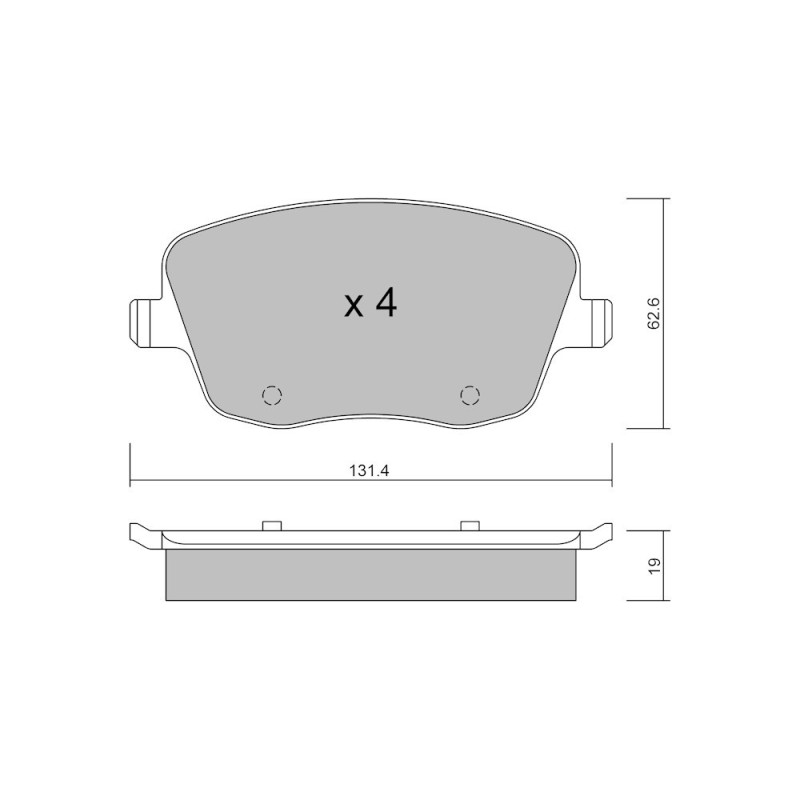 GT2i Club Avant remblokken voor VOLKSWAGEN Polo V (9N_) 1.8 GTi Cup Edition 180pk 2001-10-01-2012-01-01 - GT-PC5630 - 3666618586779