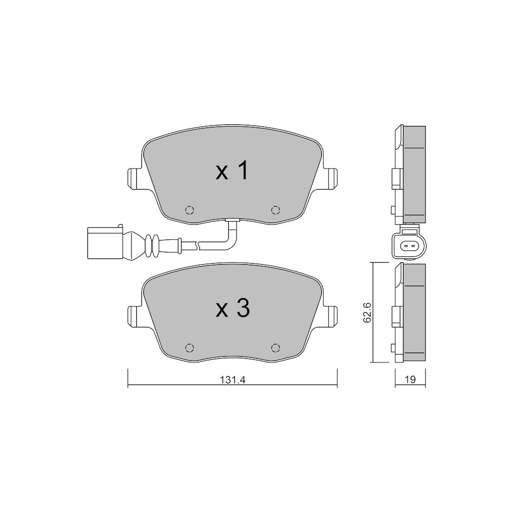 GT2i Club Front brake pads for VOLKSWAGEN Polo (9N) 1.8i Turbo 20V GTi, 1.9 TDi 130 hp 2002-09 - Brake calipers Trw  - GT-PC5631 - 3666618586786