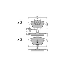 GT2i Club Avant remblokken voor AUDI A6 II Avant (4B5, C5) 2.7 quattro 255pk 1997-12-01-2005-01-01 - GT-PC5650 - 3666618586809