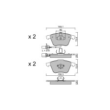 Plaquettes de frein GT2i Club Avant pour AUDI A4 - Quattro (8E-8H) 2.7 V6 TDi, 3.0 V6 TDi, 3.2i V6 01-07 - Etriers de frein Ate 