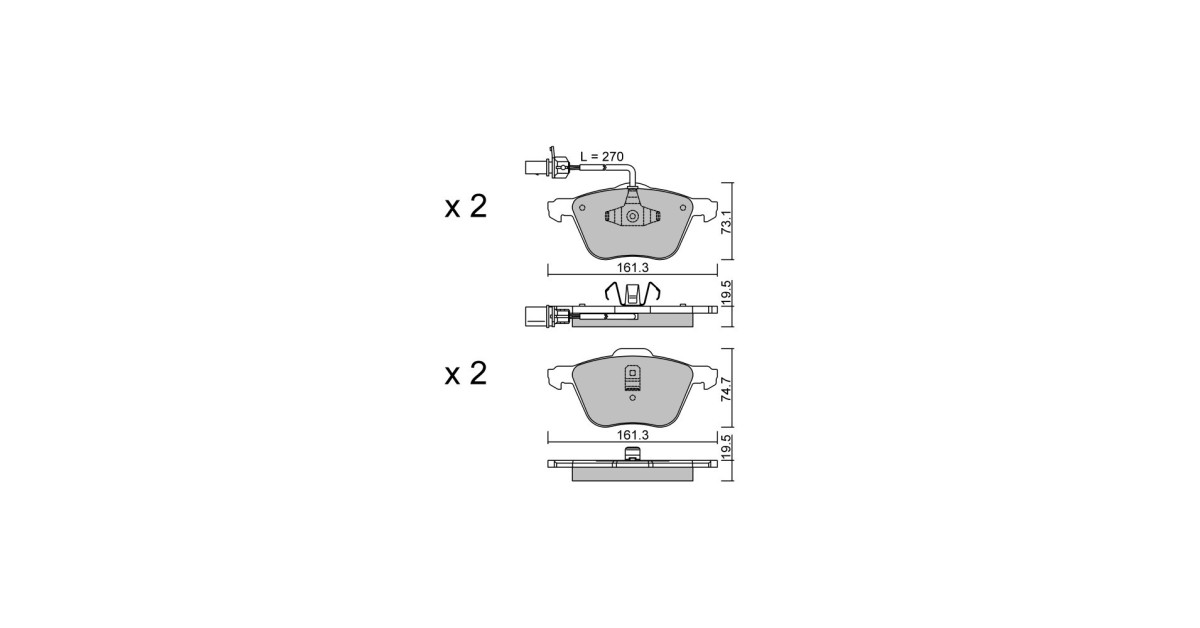 Pastiglie freno anteriori GT2i Club per SEAT Alhambra I (7V8, 7V9) 2.8 V6 4motion 204cv 1996-01-01-2010-03-01