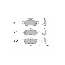 Remblokken GT2i Club Achter voor TOYOTA Yaris III (_P13_)/ Vitz 1.6 i-DTEC (FK3) 120pk 2010-12-01- - GT-PC5721 - 3666618586908