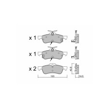 Plaquettes de frein GT2i Club Arrière pour HONDA Civic IX Tourer (FK) 2.0 i-VTEC Type R (FK2) 310cv 2014-01-01-2016-12-01