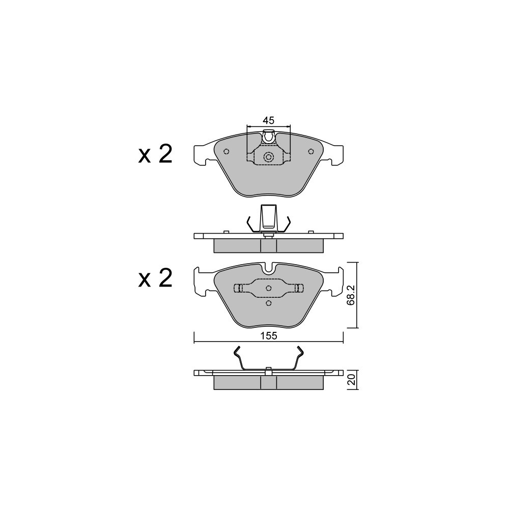 Plaquettes de frein GT2i Club Avant pour BMW X1 I (E84) sDrive 35 is 340cv 2009-03-01-2015-06-01 - GT-PC5744 - 3666618586953