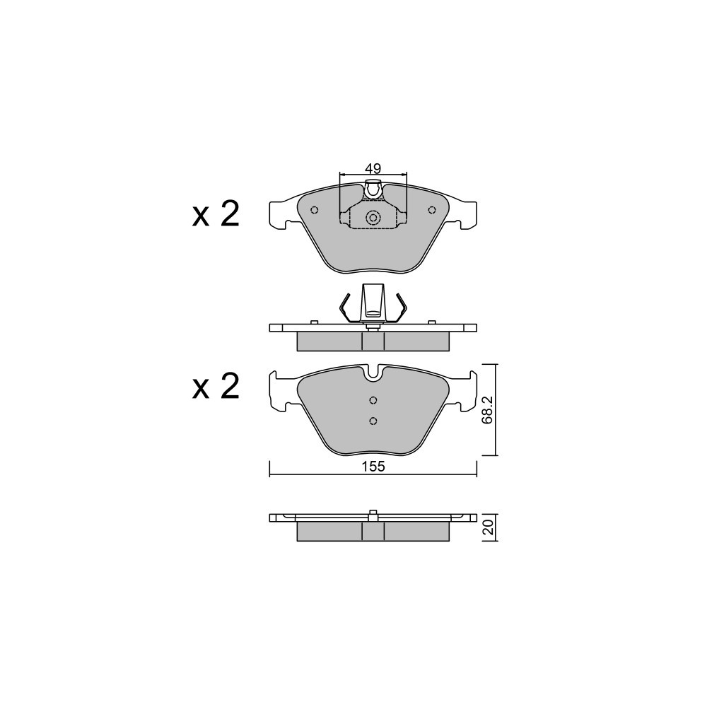 Plaquettes de frein GT2i Club Avant pour BMW 5 V (E60) M5 400cv 2001-12-01-2010-03-01 - GT-PC5749 - 3666618586984
