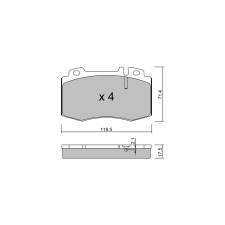 GT2i Club Avant remblokken voor MERCEDES BENZ CLK Cabrio II (A209) 500 (209.372) 388 pk 2002-06-01-2010-03-01 - GT-PC5790 - 3666618587035