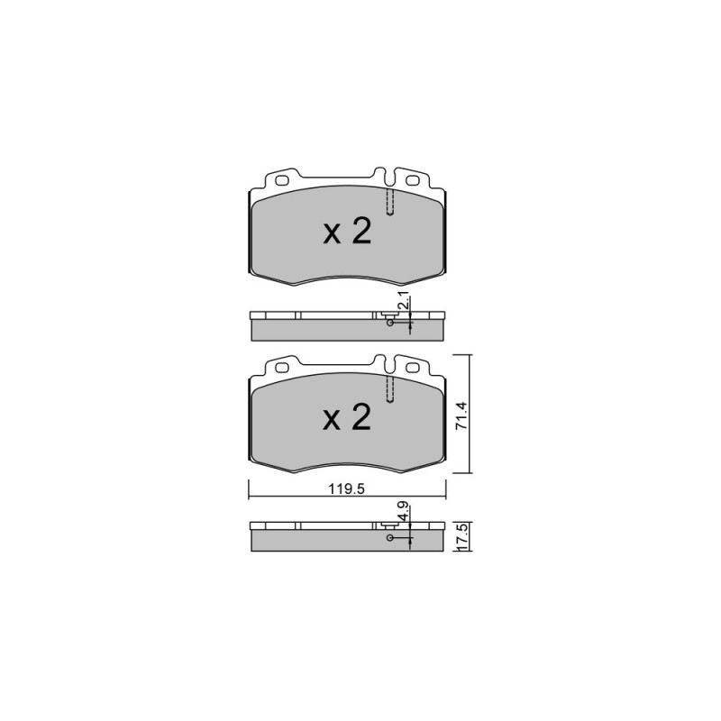 GT2i Club Avant remblokken voor MERCEDES BENZ CLK (209) 320 CDi, 500 V8, 55 AMG 2002-10 - Brembo remklauwen - GT-PC5795 - 3666618587042