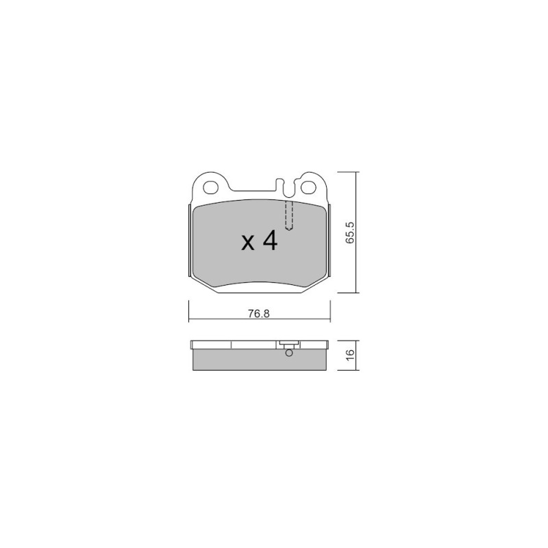 Remblokken GT2i Club Achter voor MASERATI Quattroporte V 4.2 406pk 2004-03-01- - GT-PC5800 - 3666618587059