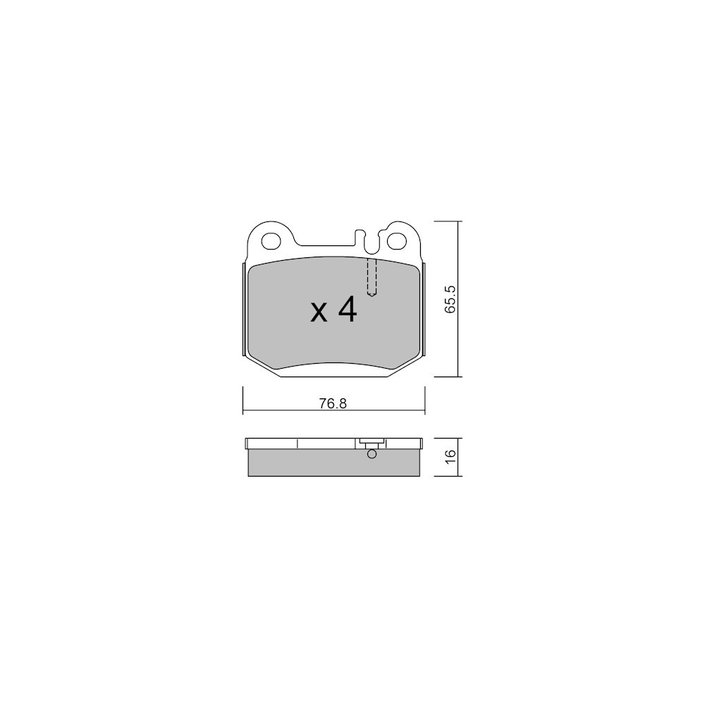 GT2i Club Rear brake pads for MASERATI Quattroporte V 4.2 406cv 2004-03-01- - GT-PC5800 - 3666618587059