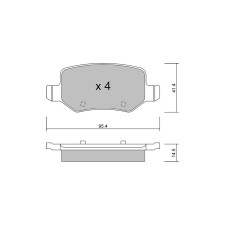 Plaquettes de frein GT2i Club Arrière pour MERCEDES BENZ Classe A II (W169) A 190 Twin Engine 251cv 2004-09-01-2012-06-01