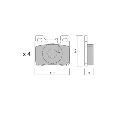 Plaquettes de frein GT2i Club Arrière pour MERCEDES BENZ Classe C I (W202) 55 AMG (171.473) 361cv 1993-03-01-2000-05-01