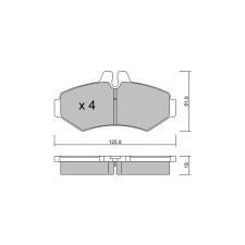 GT2i Club remblokken achter voor MERCEDES BENZ G-Klasse II (W461) G 55 AMG (463.270, 463.271) 508 pk 1989-09-01- - GT-PC5880 - 3666618587158