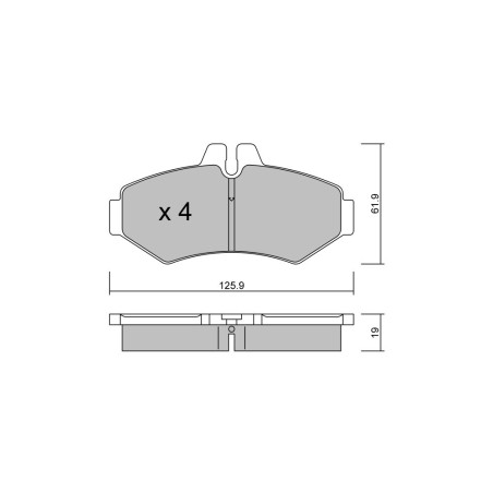 Plaquettes de frein GT2i Club Arrière pour MERCEDES BENZ Classe G II (W461) G 55 AMG (463.270, 463.271) 508cv 1989-09-01-