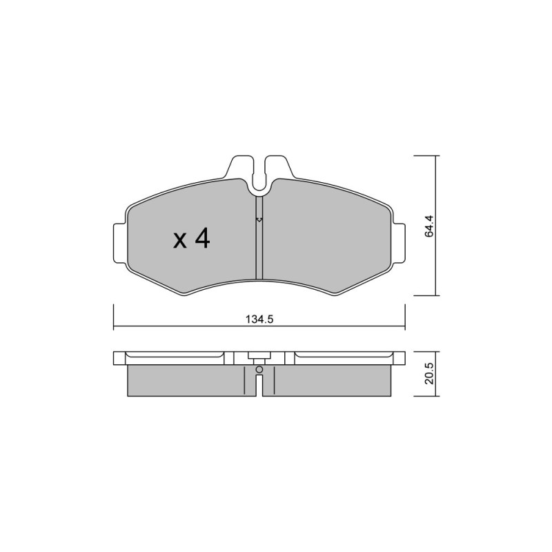 GT2i Club Avant remblokken voor MERCEDES BENZ Klasse V I (638/2) V 280 (638.244, 638.294) 175 pk 1996-09-01-2003-07-01 - GT-PC5890 - 3666618587165