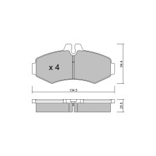 GT2i Club Avant remblokken voor MERCEDES BENZ Klasse V I (638/2) V 280 (638.244, 638.294) 175 pk 1996-09-01-2003-07-01 - GT-PC5890 - 3666618587165