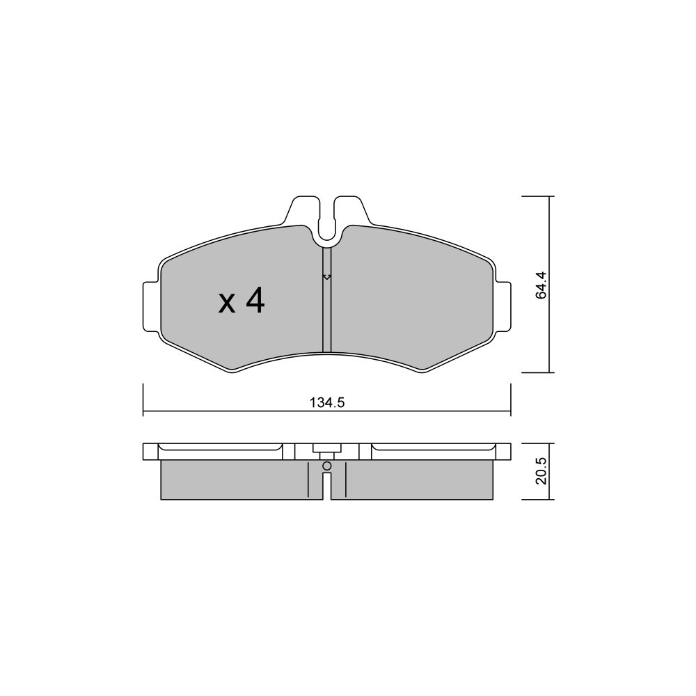GT2i Club Avant remblokken voor MERCEDES BENZ Klasse V I (638/2) V 280 (638.244, 638.294) 175 pk 1996-09-01-2003-07-01 - GT-PC5890 - 3666618587165