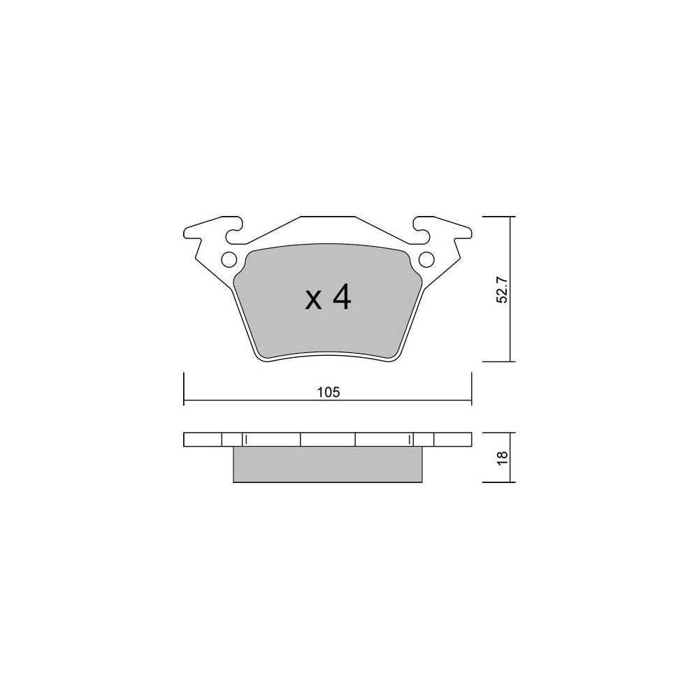GT2i Club Rear brake pads for MERCEDES BENZ Classe V I (638/2) 3.0 (639.711, 639.811) 191cv 1996-09-01-2003-07-01 - GT-PC5900 - 3666618587172