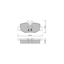Plaquettes de frein GT2i Club Arrière pour MERCEDES BENZ Viano (W639) 3.5 (639.811, 639.813, 639.815) 259cv 2003-09-01-