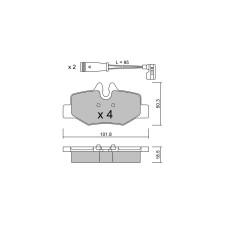 GT2i Club remblokken achter voor MERCEDES BENZ Viano (W639) 3.5 (639.811, 639.813, 639.815) 259pk 2003-09-01- - GT-PC5920W - 3666618587219