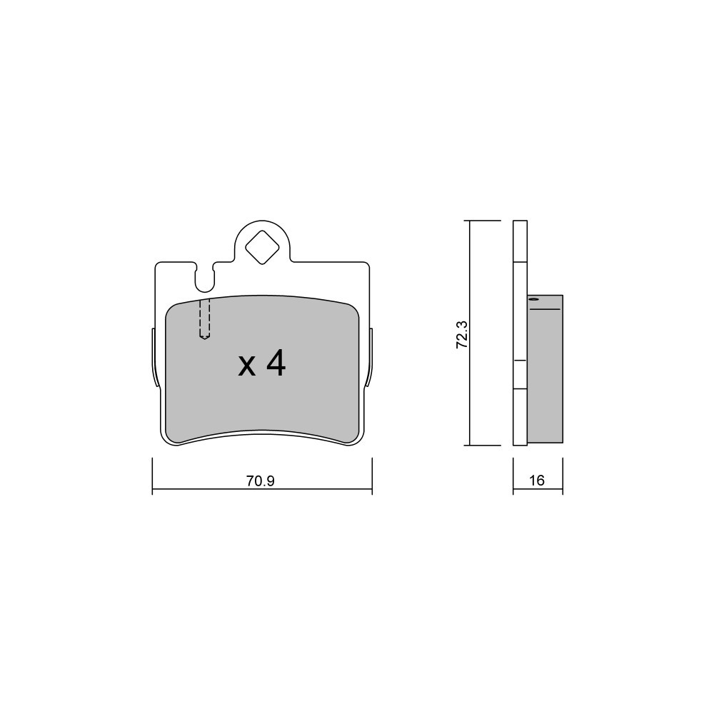 GT2i Club Rear brake pads for MERCEDES BENZ Classe S V (W220) 4.2 4x4 396cv 1998-10-01-2005-08-01 - GT-PC6130 - 3666618587257