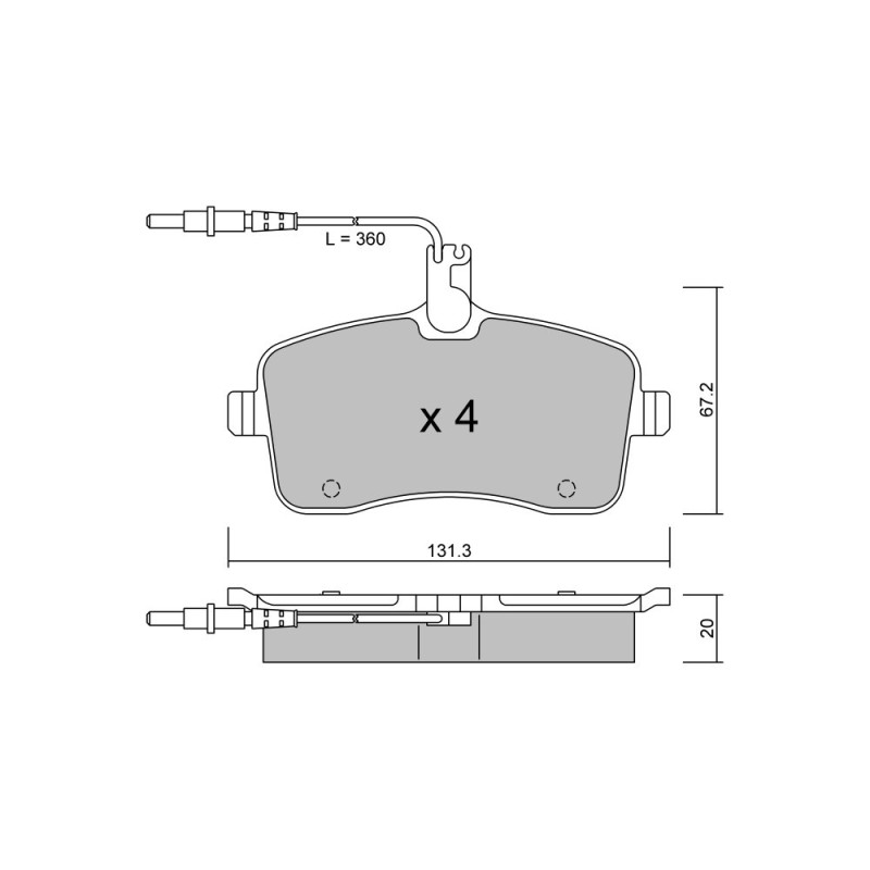 GT2i Club Avant remblokken voor PEUGEOT 407 (6D_) 3.0 V6 211pk 2004-03-01- - GT-PC6160 - 3666618587295
