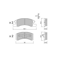 GT2i Club Avant remblokken voor MITSUBISHI Mirage VI / Space Star Hatchback (A0_A) 1.0 VTEC (FK6) 130pk 2012-01-01- - GT-PC6210 - 3666618587325