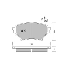 Plaquettes de frein GT2i Club Avant pour MAZDA MX-5 II (NB) 1.6i 16V, 1.8i 16V 1998-05 - Etriers de frein Sumitomo