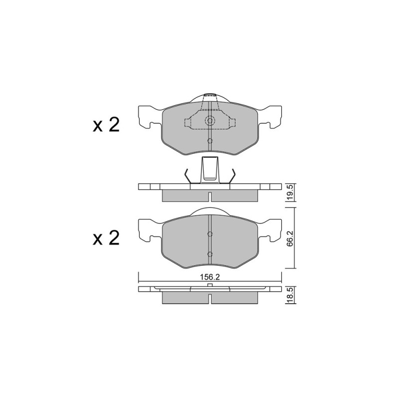 GT2i Club Avant remblokken voor MAZDA Tribute (EP) I 3.7 320pk 2000-03-01-2008-05-01 - GT-PC6250 - 3666618587356
