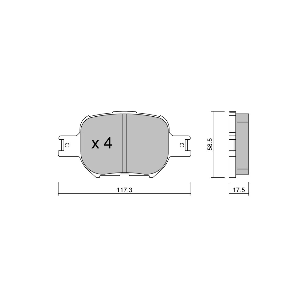 Plaquettes de frein GT2i Club Avant pour TOYOTA Corolla VII Verso (_E12_) 3.0 4WD (MCR40W) 221cv 2001-07-01-2007-05-01 - GT-PC6300 - 3666618587387