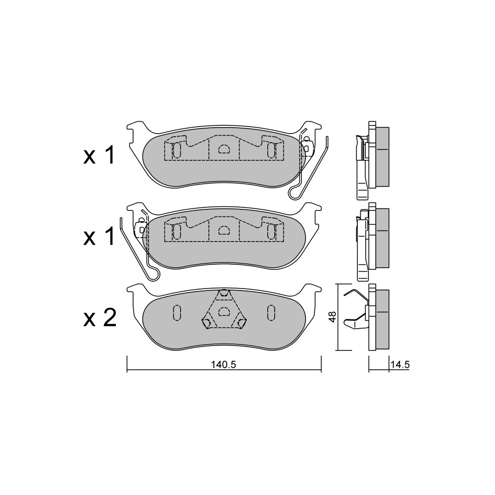 GT2i Club remblokken achter voor JEEP Cherokee III (KJ)/ Liberty 3.7 4x4 214pk 2001-03-01-2008-01-01 - GT-PC6430 - 3666618587448