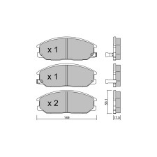 Pastiglie freno anteriori GT2i Club per HYUNDAI XG (XG) / Grandeur XG 2.7 V6 4x4 173cv 1998-12-01-2005-12-01
